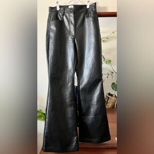 Wilfred flared faux leather pants